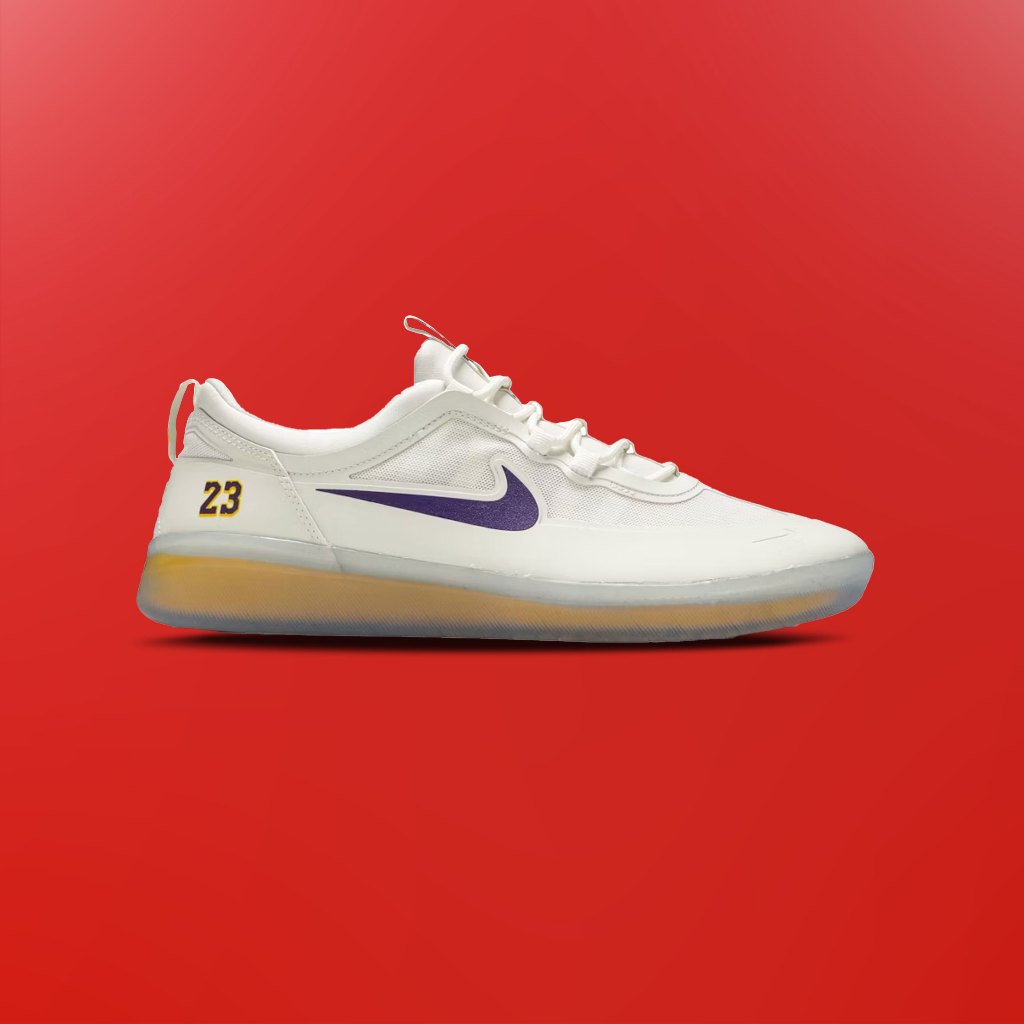 NBA x Nike SB Nyjah Free 2 “Lakers” 100% Original