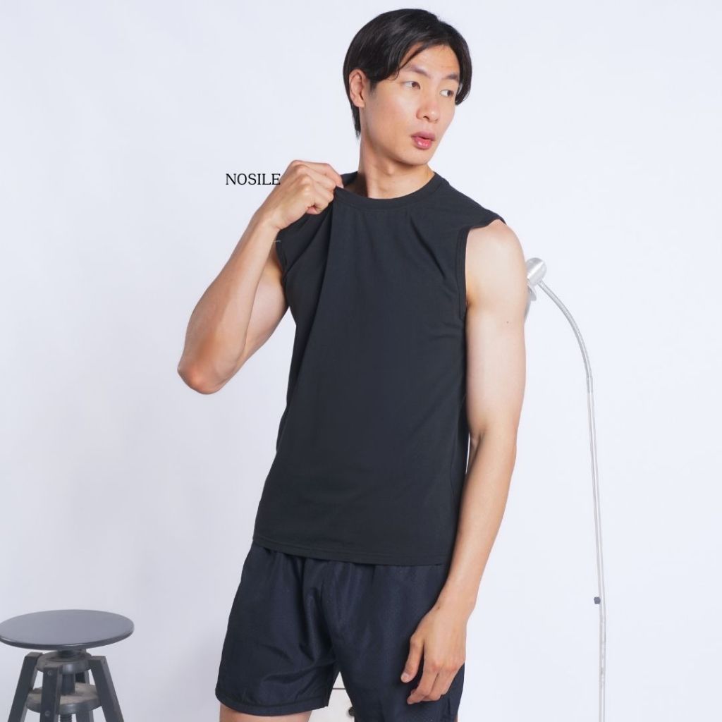 Nosile Kaos Singlet Pria Polos Lekbong Cotton Combed 40S