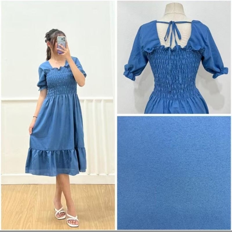 (ML007) Gaun Wanita Lengan Pendek / Gaun Wanita Bigsize / Gaun Bumil / Dress Bumil / Dress Wanita Le