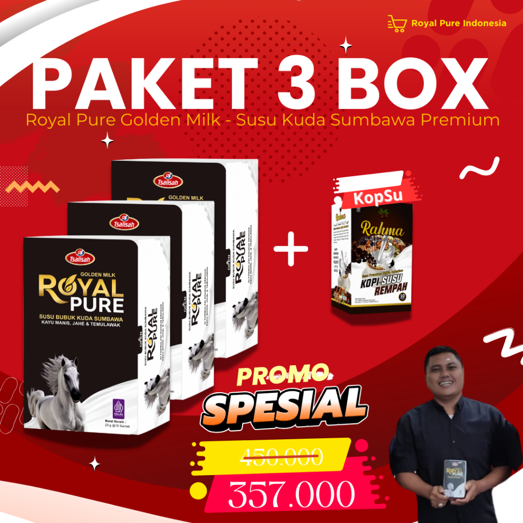 

[PAKET 3 BOX] ROYAL PURE SUSU KUDA LIAR SUMBAWA PREMIUM