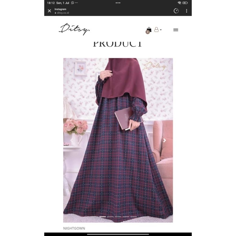 Daster Ditsy Edisi Juli 2024 | NG Doose Red | Sorrel Plum | Little Doose Red