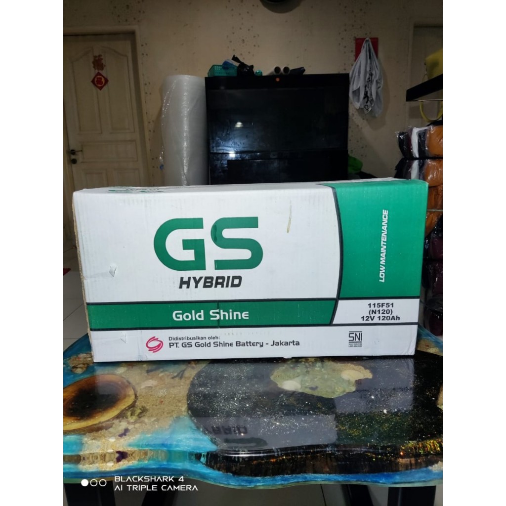 Aki GS Goldshine N120 Hybrid 12v120ah Truk Nissan Genset FORKLIFT Bergaransi