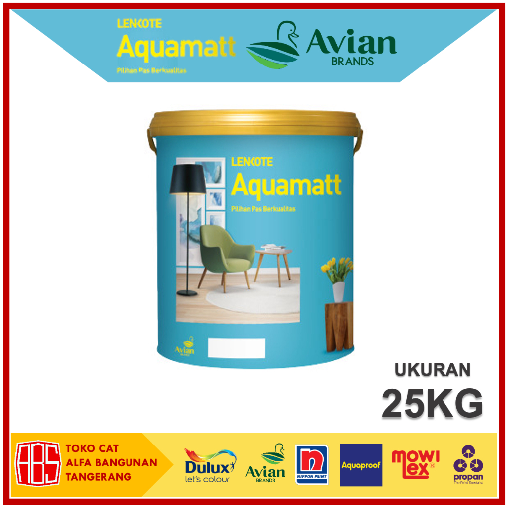 Cat Lenkote Aquamatt 25KG by Avian Brands - Cat Tembok Interior