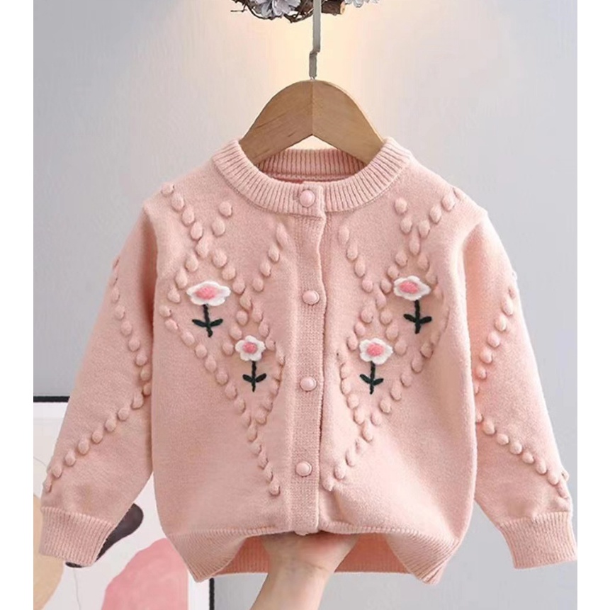 FG2 Kardigan Anak Perempuan Tebal  Sweater Outer Anak Cewek Halus Lembut  Baju Rajut Anak Perempuan 