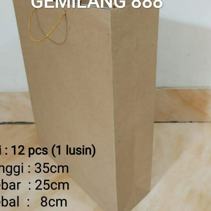 

Gila paperbag polos ukuran 25x35x8 cm paper bag tas kertas tas souvenir tas belanja