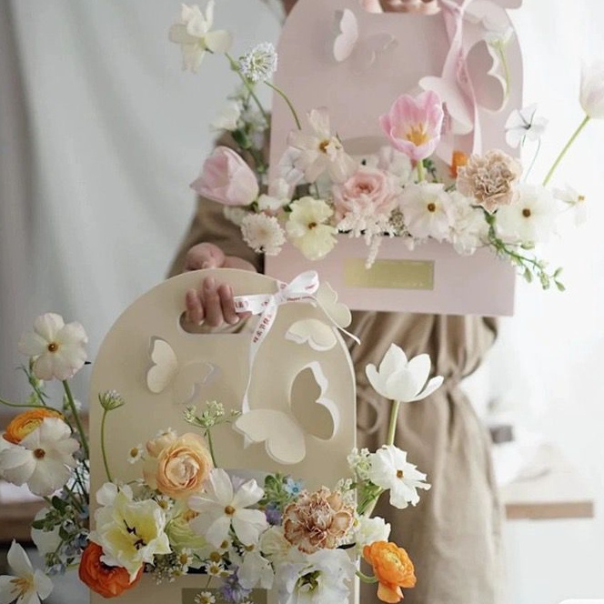 

Gila Kotak Bunga Kupu kupu Flower Box Box Bunga Tas Bunga Kotak Bunga Kotak Butterfly