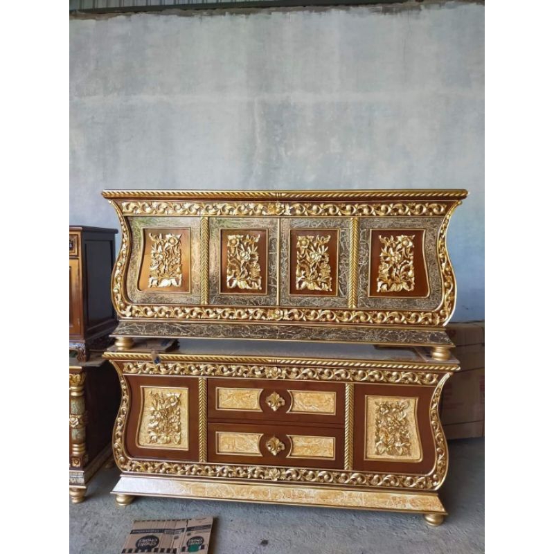 rak tv/bufet jati/lemari hias