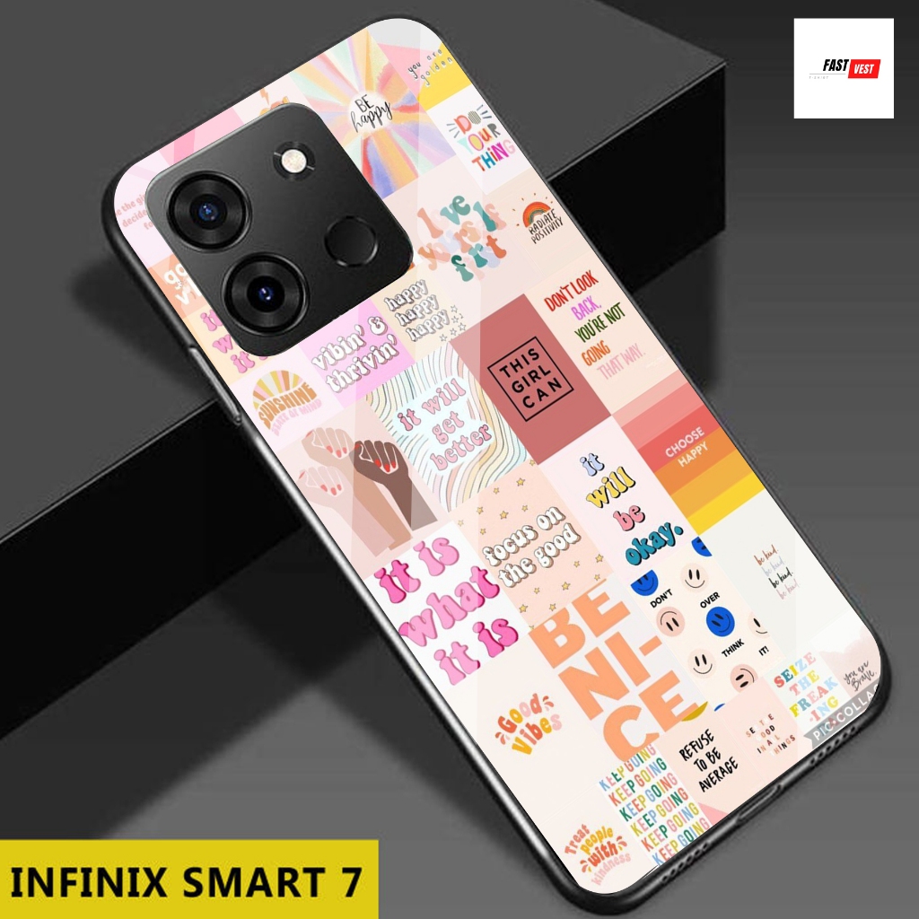 FV22 Softcase Glass Kaca Infinix Smart 7 2024 Terbaru Casing Handphone - Pelindung Handphone - Akses