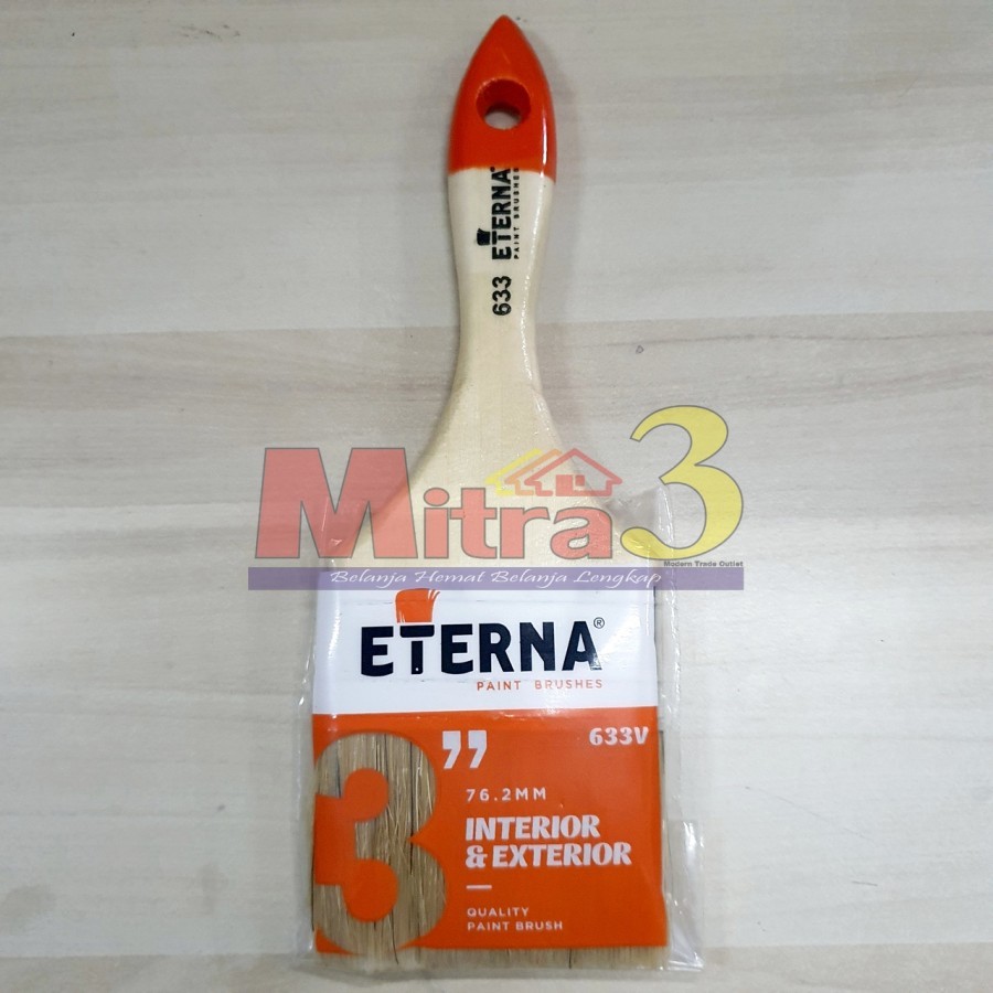 

Kuas Cat ETERNA 3" Bulu Putih / White Brush / Paint Brush 3 inch