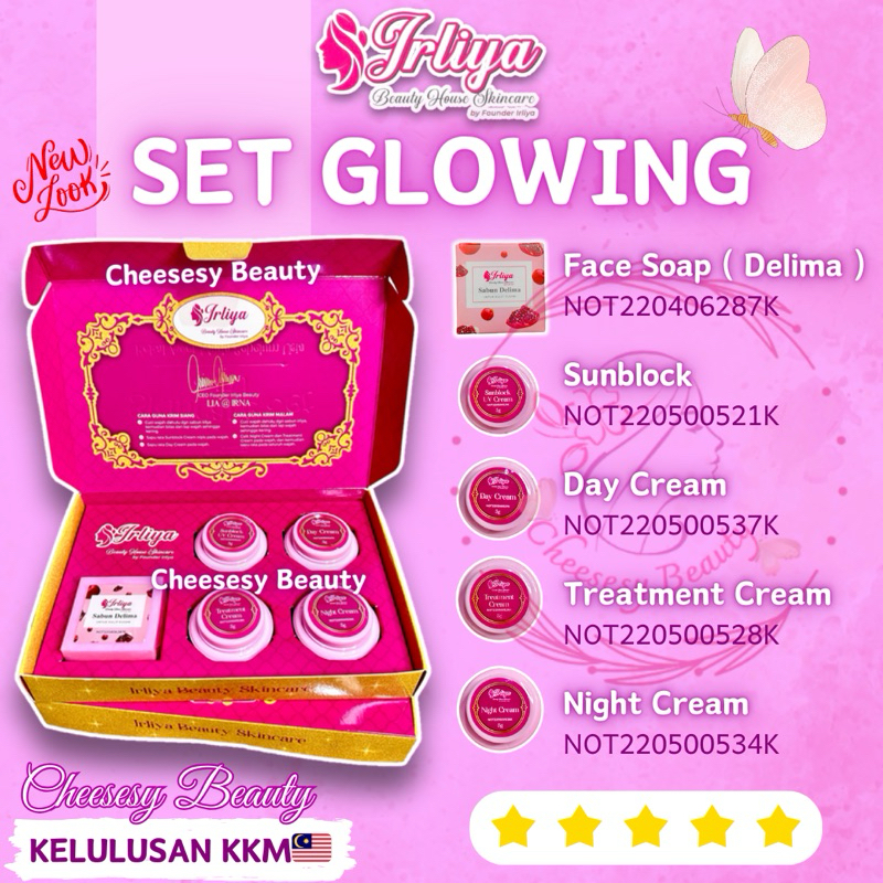 IRLIYA BEAUTY SKINCARE ( SET GLOWING / KUSAM ) 100% ORIGINAL MALAYSIA