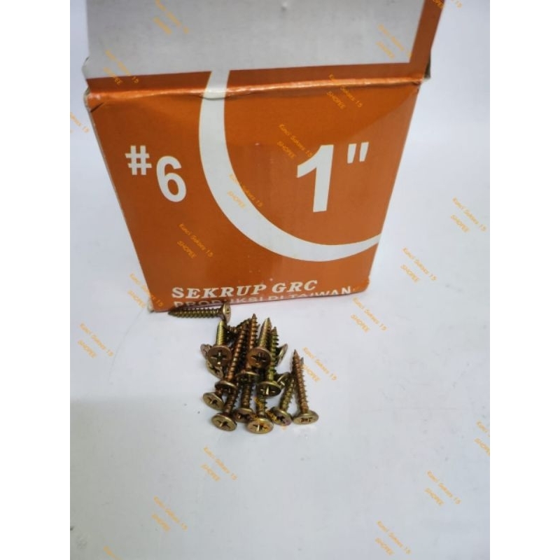 SEKRUP GRC KUNING ZOLO 6X1 / PAKU GRC BOARD / SKRUP CARLSI BOARD SCREW