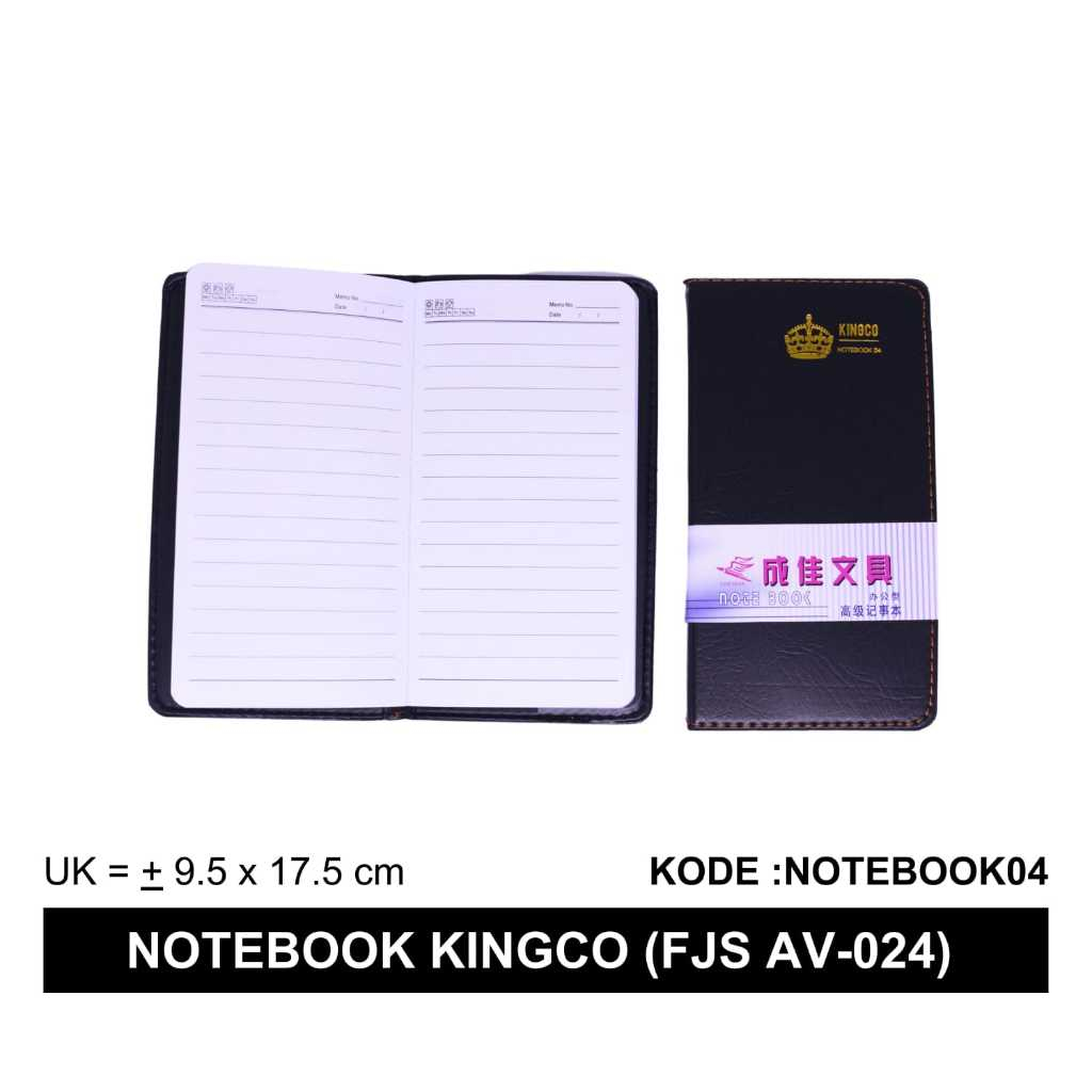 

Notebook/ Buku Agenda/ Buku Catatan/ Buku Diary/ Agenda Mini Polos Warna Hitam Isi 76Lembar Kingco