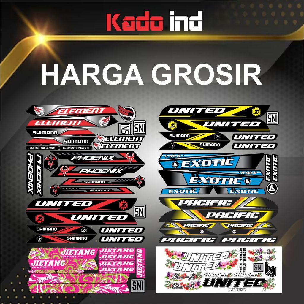 Grosir Stiker Variasi Striping Sepeda Gunung BMX MTB CTB