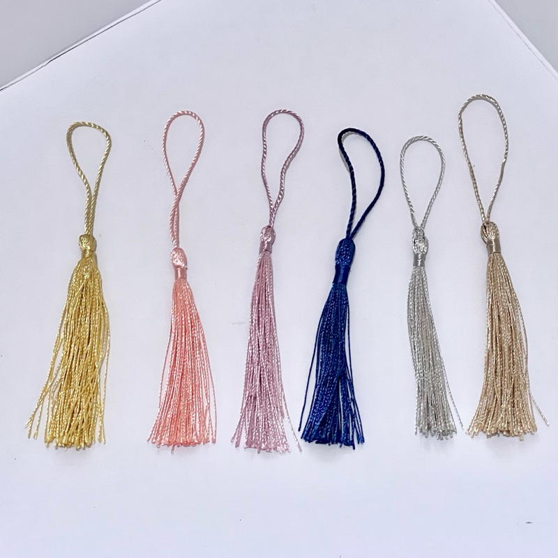 

(1pcs) Tassel Tussel Tasel Rumbai hiasan untuk hardbox/paperbag hampers