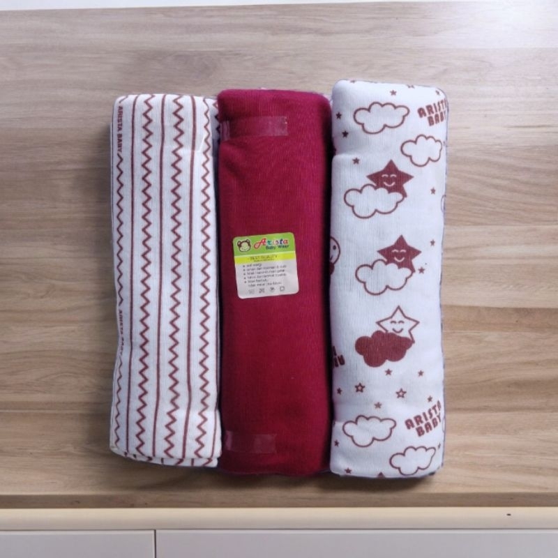 3Pcs Bedong Bayi Motif Awan Bintang Bahan Lembut Ukuran.90×110