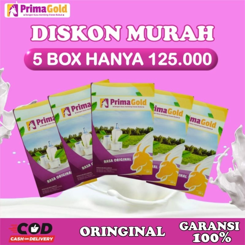 

5 BOX SUSU KAMBING ETAWA PRIMAGOLD - SUSU KAMBING ETAWA 100% ORIGINAL