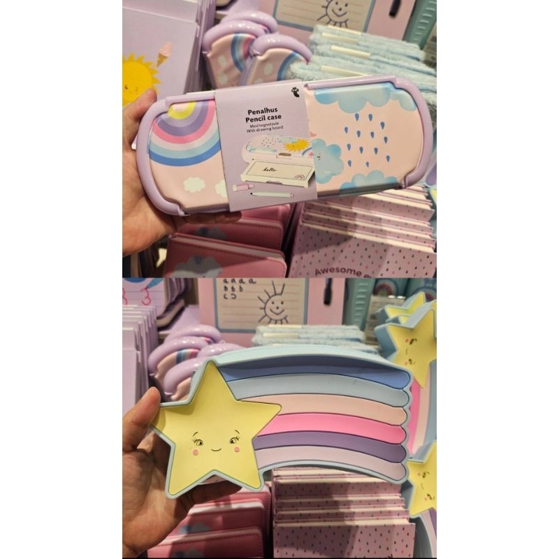 

FLYING TIGER FTC PENCIL CASE SHOOTING STAR RAINBOW TEMPAT PENSIL KOTAK PENSIL PELANGI BINTANG