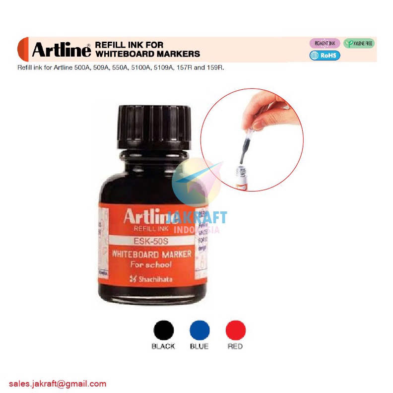 

STOK TERBARU 1 Pcs Tinta Refill Spidol Papan Tulis Putih Kaca ARTLINE ESK5S Isi Segala Merek Whiteboard White Board Glassboard Glass Board Marker Bisa Dihapus