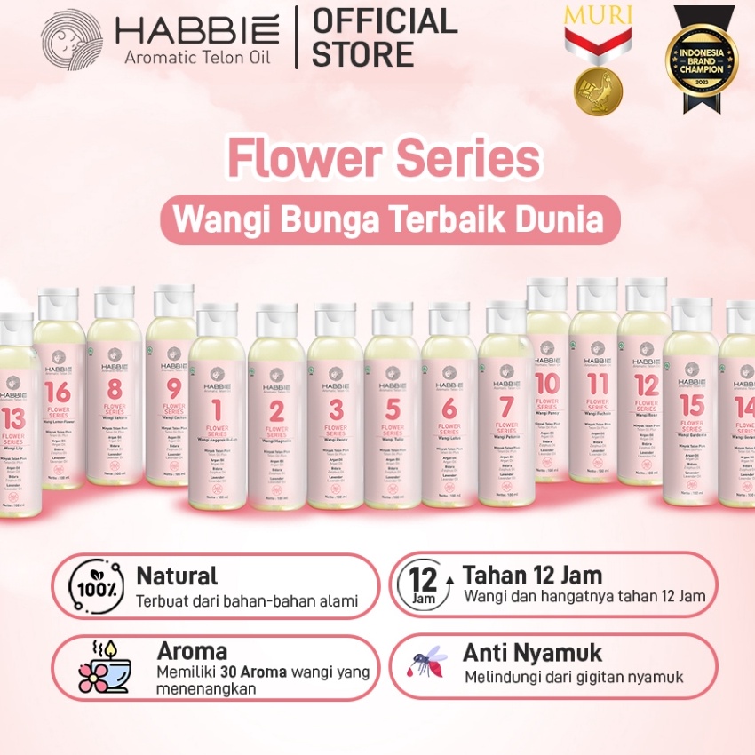 

KF7 Habbie Aromatic Minyak Telon Flower Series