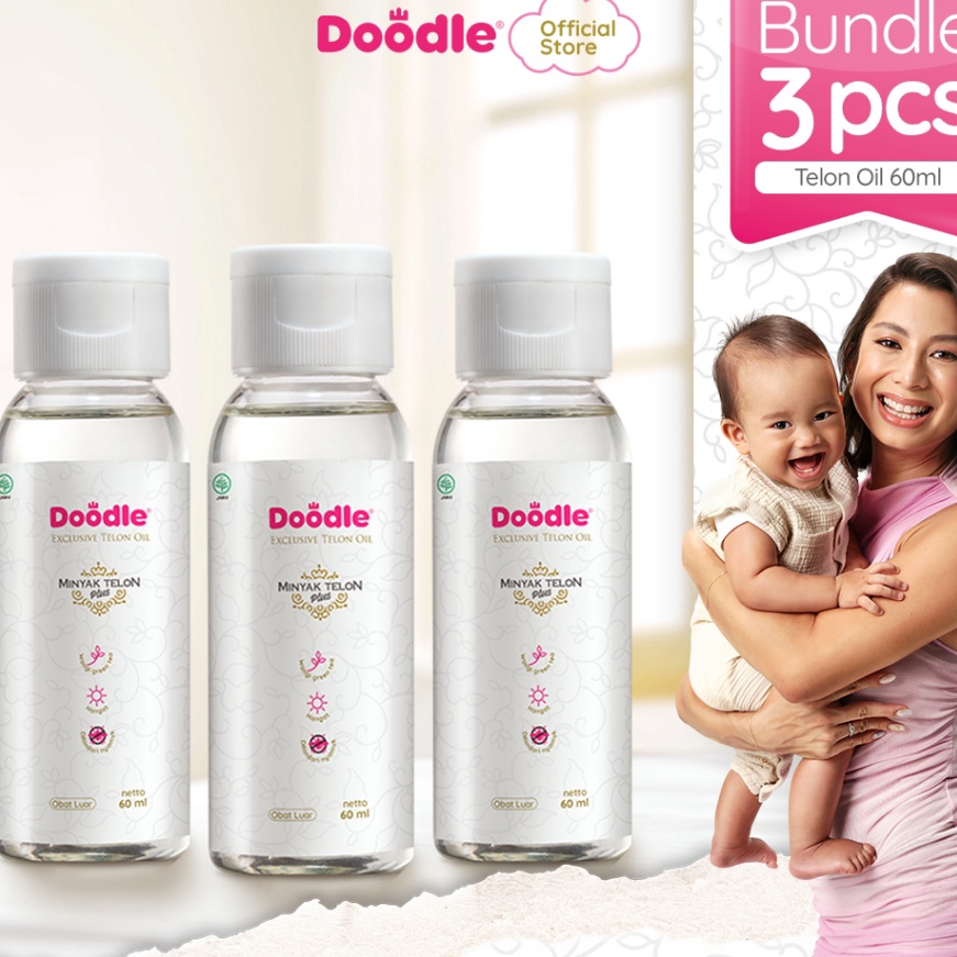 

Bonus Bundle 3 Pcs Doodle Minyak Telon Bayi Wangi Greentea Ukuran 6 ML
