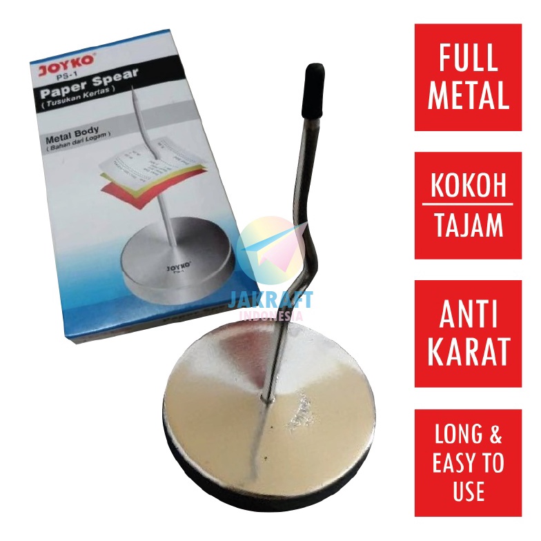 

DISKON SPESIAL 1 Set Paku Tusukan Kertas Nota Bon Besi Stainless JOYKO Paper Spear PS1