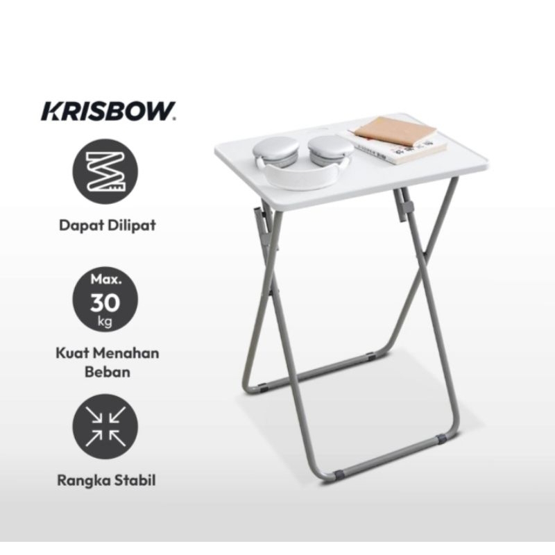 krisbow meja lipat personal putih