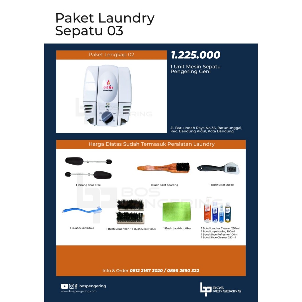 Paket Usaha Laundry Sepatu Lengkap Termurah