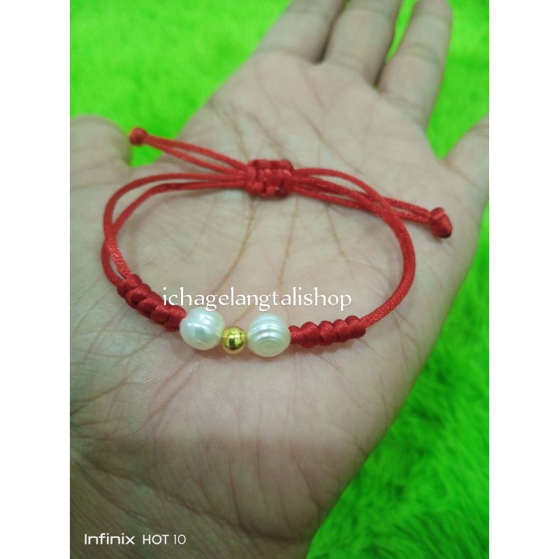 gelang tali mutiara asli air tawar Mrican Semar Jawa