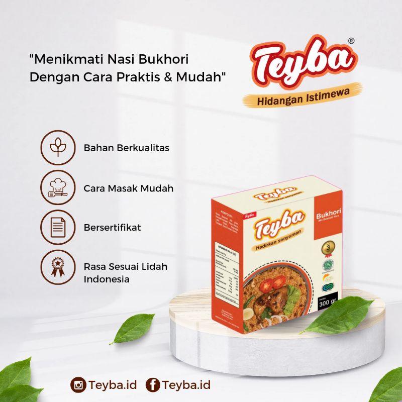 

Teyba Nasi Bukhori 300gr Lengkap Dengan Beras Basmati Dan Bumbu Rempah