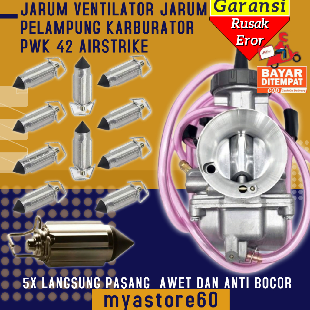 Jarum Ventilator Pelampung Jarum Apung Pelampung Ventilator Karbu Karburator Keihin  PWK 42 AirStrik