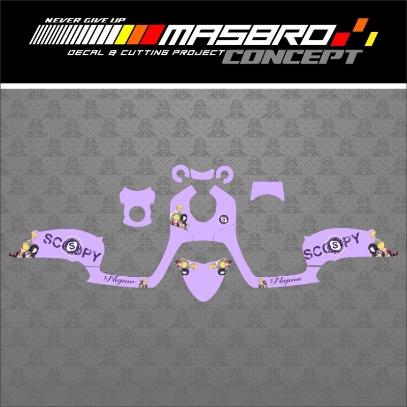 STICKER DECAL SCOOPY NEW FULL BODY SIMPLE