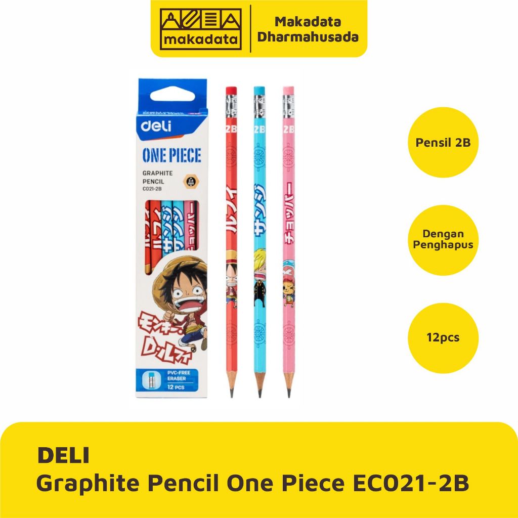 

PENCIL | PENSIL DELI GRAPHITE PENCIL ONE PIECE EC021-2B (1 PAK)