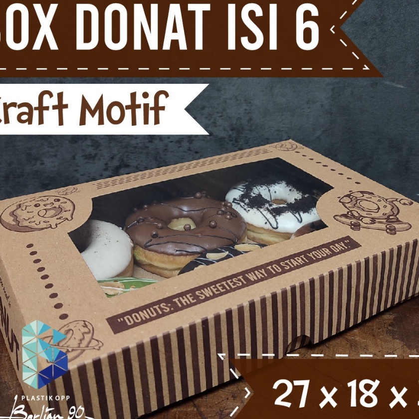 

FG2 Dus Box Kotak Donat Isi 6 Motif Jendela Windows Isi 5 Pcs Model terbaru Bahan Kraft Tebal Termurah Kotak Dounut Dus Donut