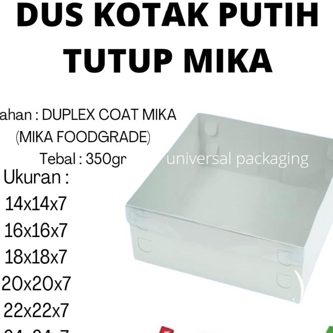 

Diskon 1 PCS Dus DUPLEX KOTAK PUTIH TUTUP MIKA Tinggi 7 cm BOX DOS Kemasan Pudding Spiku Marmer Cake