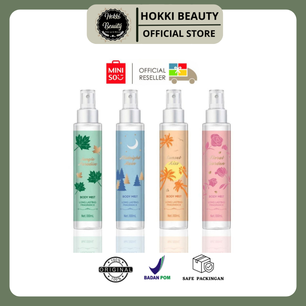 MINISO Body Mist 100ml / Midnight Rain / Jungle Paradise / Floral Garden / Sunset Kiss