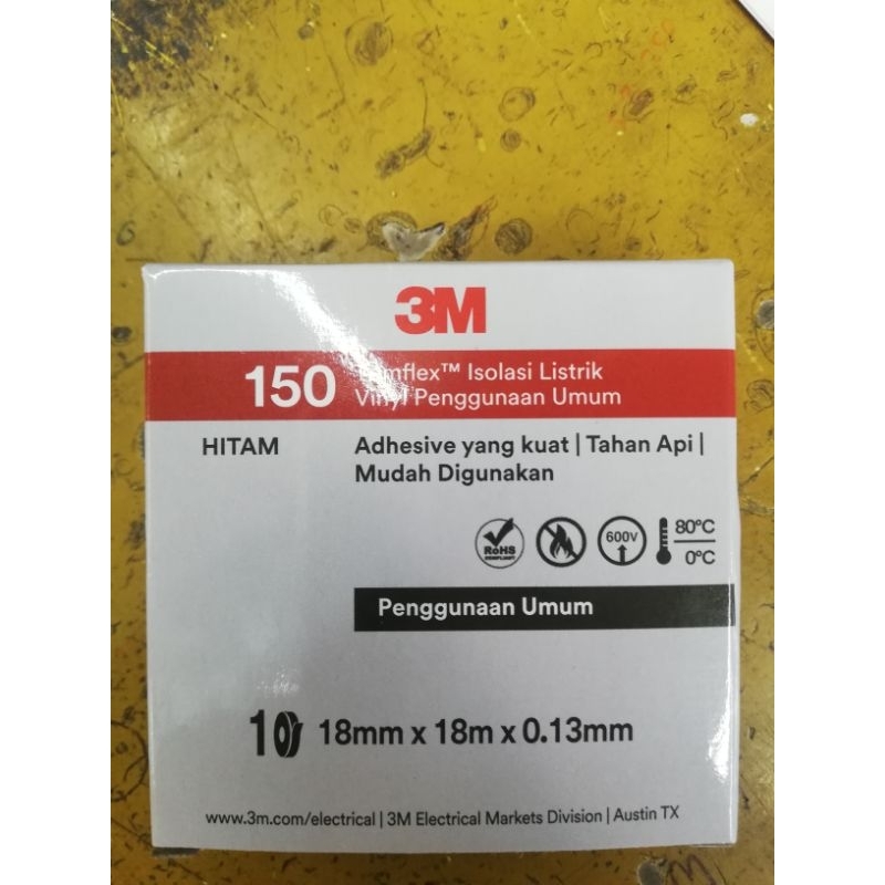 

GME TP 004 Isolasi Listrik 3M 1258JR / selotip listrik hitam /Isolasi 3m1258JR