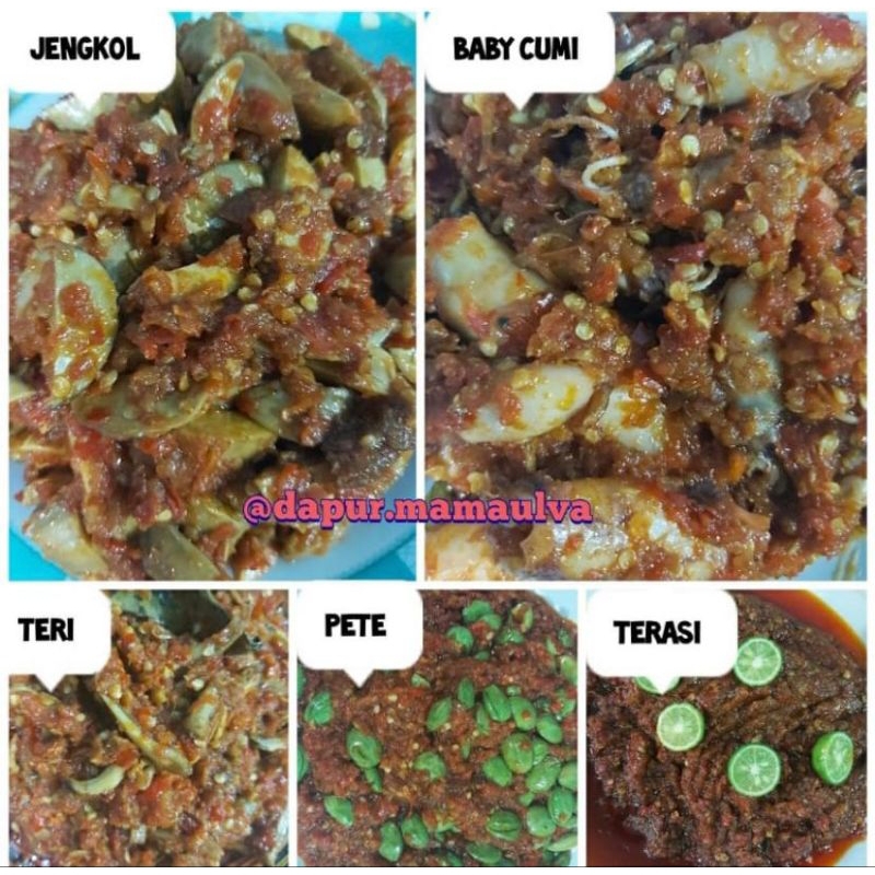 

Sambal Pedas 250ml - Rasa Teri Baby Cumi Terasi Bawang Pete Jengkol By Dapur Mama Ulva