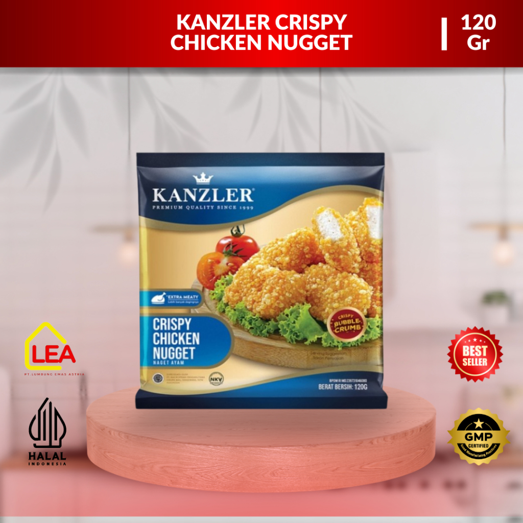 

Kanzler Crispy Chicken Nugget 120gr / Nuget Ayam Bubble Crumb