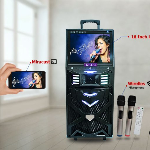 (GRATIS PACKING KAYU) IKEDO JC-W13B SPEAKER 16 inch TV DIGITAL LED Video Karaoke Player