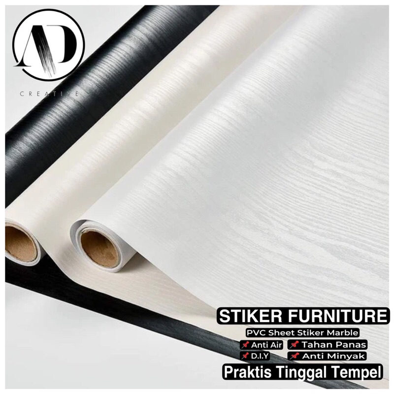 stiker kayu PVC pelapis furniture anti air dan minyak