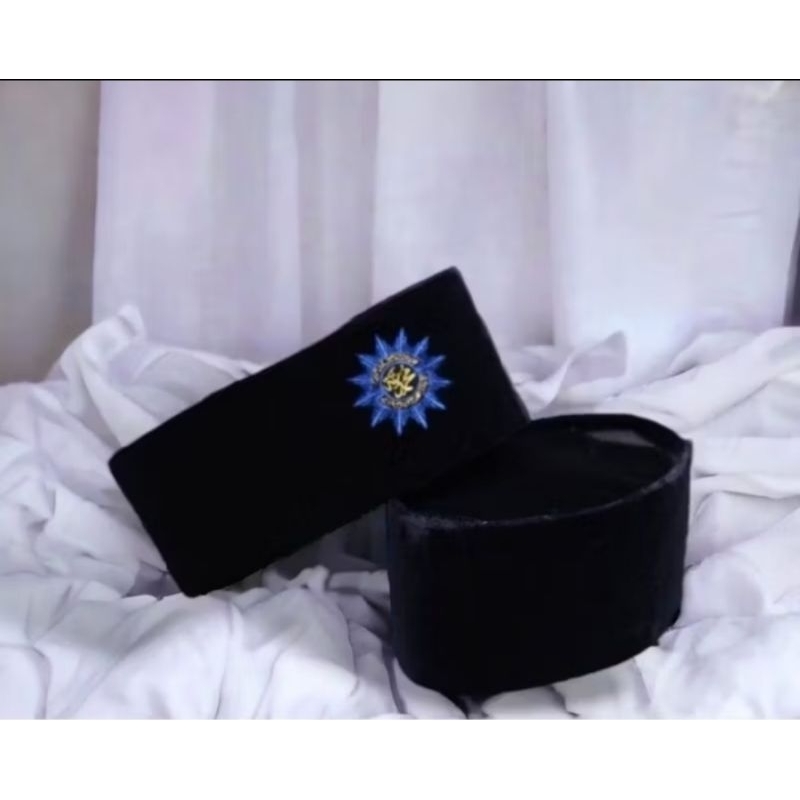 peci songkok logo bordir muhammadiyah merk UMMA exclusive AC beludru falcon tinggi 7, 8, 9, 10 cm