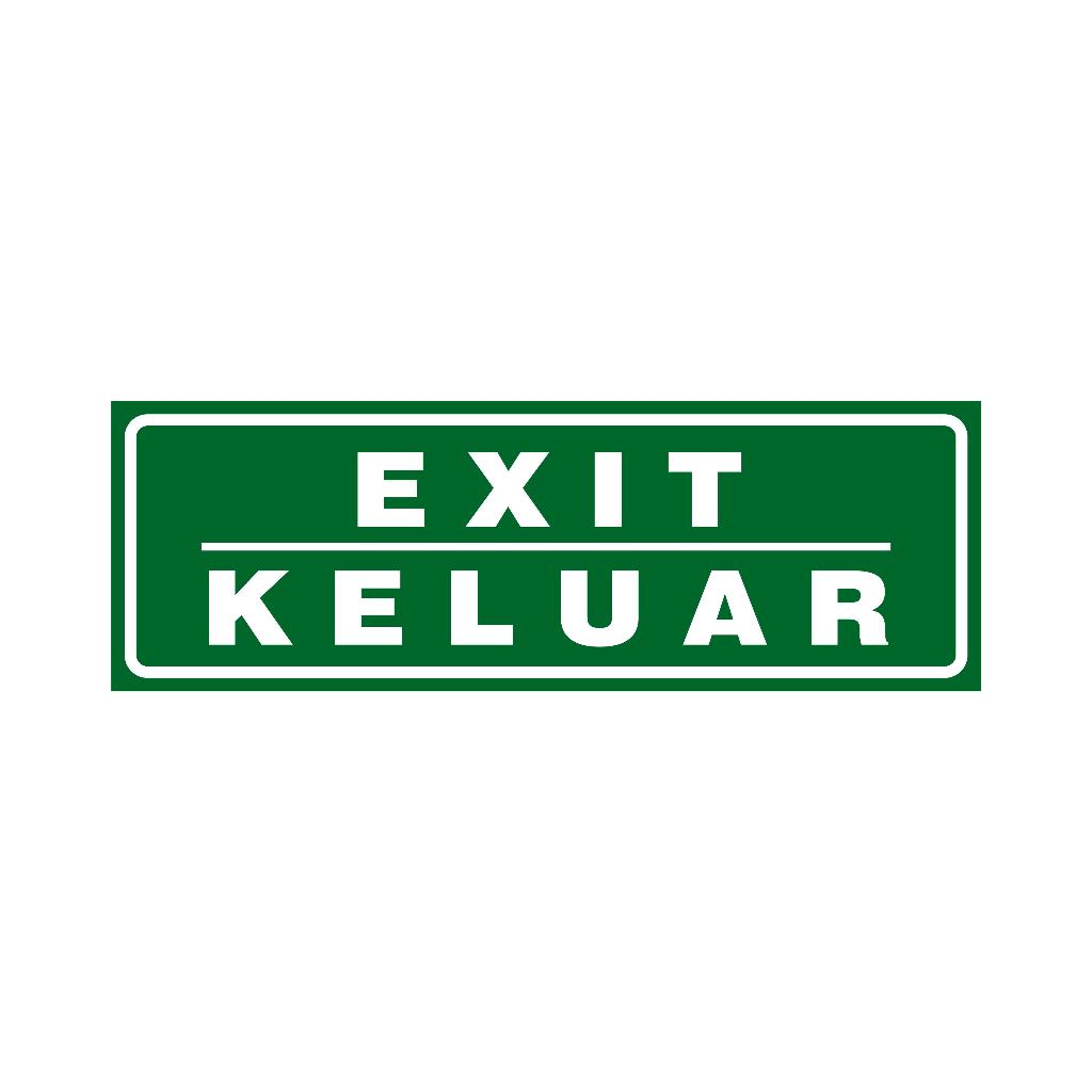 

STIKER VINYL PETUNJUK EXIT / KELUAR SIGN RAMBU K3 Uk. 30 x 10 CM