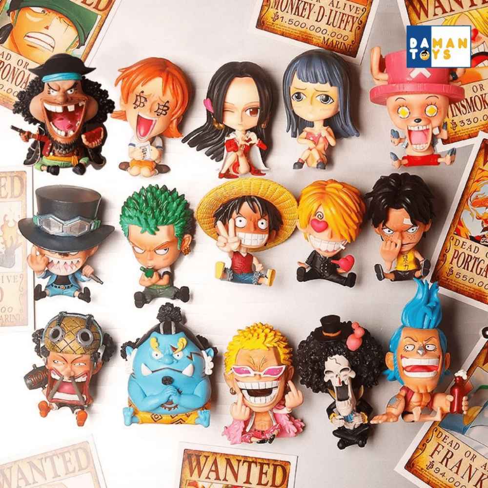 Action figure One Piece | hiasan dashboard mobil one piece Luffy Nami Zoro Brook