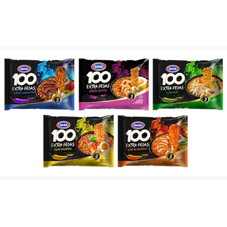 

Mie gaga 100 extra pedas jalapeno All variant