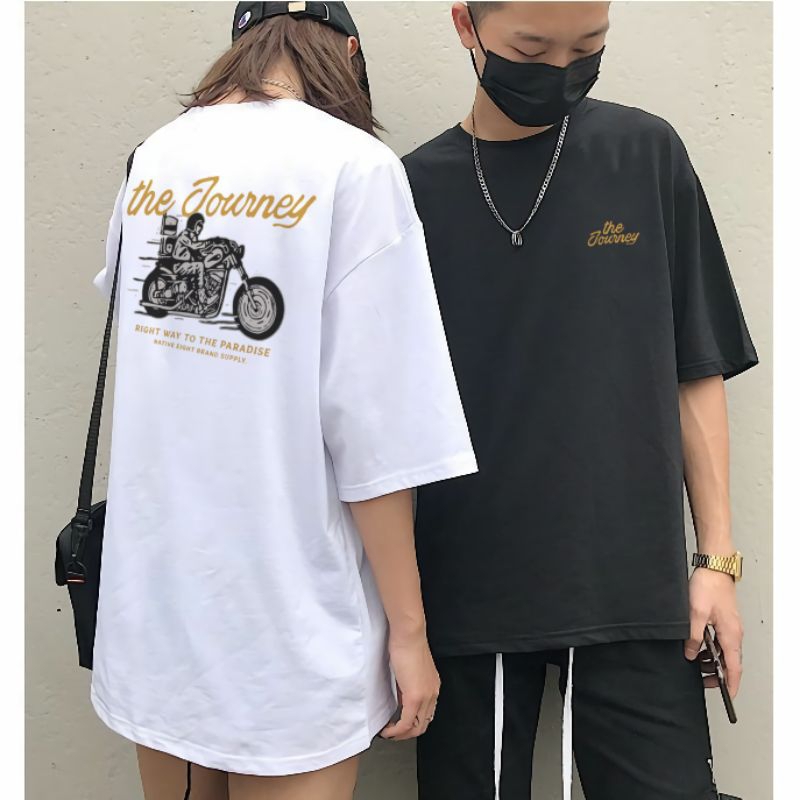 VEBISHOP T-shirt Kaos Oversize lengan pendek Kaos The Journey