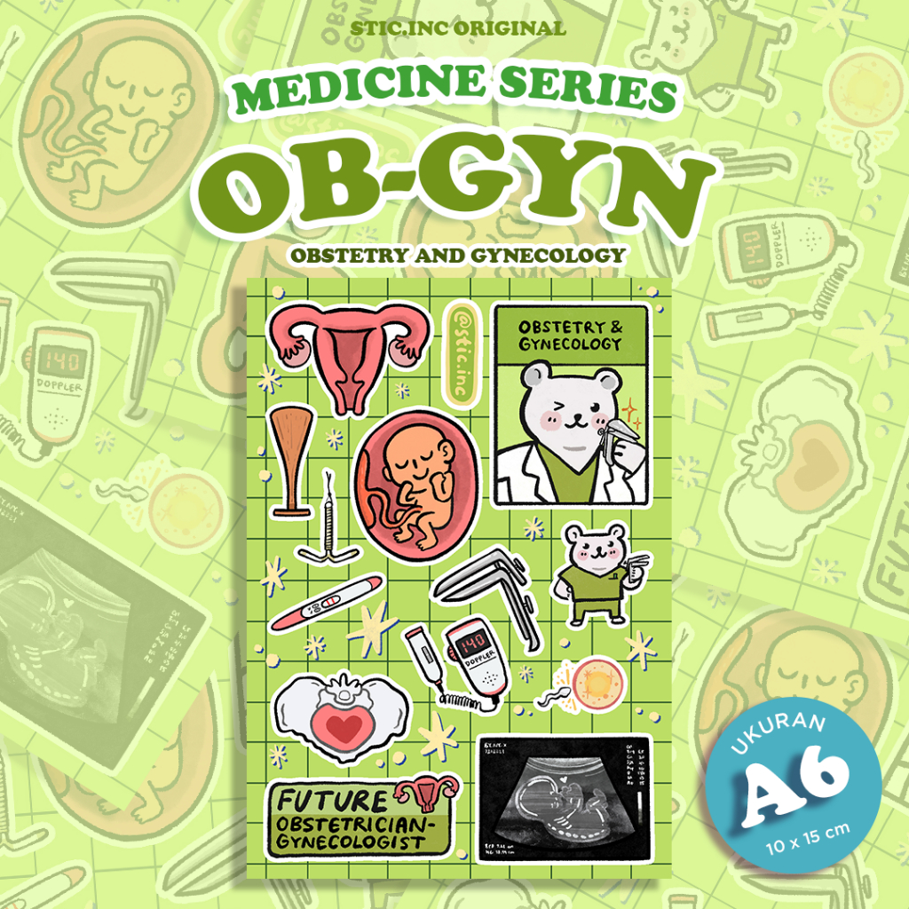 

Obstetrics & Gynecology OB-GYN - Stic.Inc Med Series - Stickersheet A6