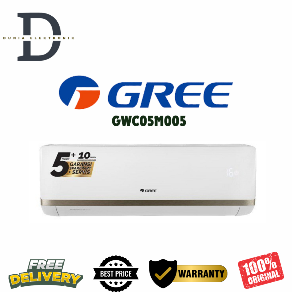 AC GREE 1/2 PK - GWC05M005 - GRATIS PASANG
