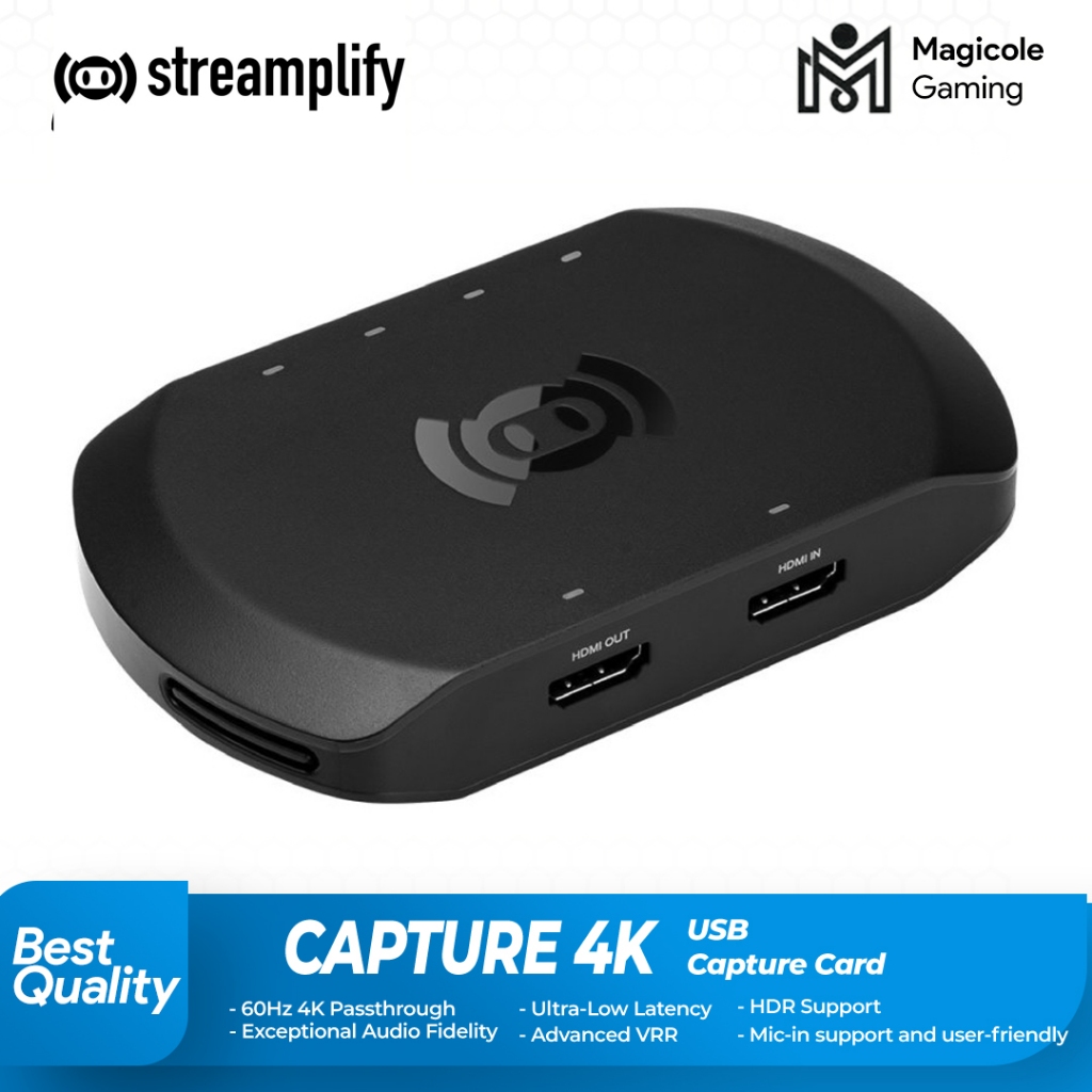 STREAMPLIFY CAPTURE 4K USB Game Capture Card
