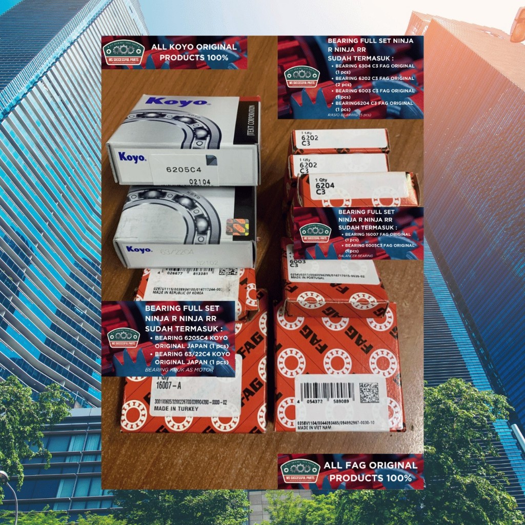 BEARING FULL SET NINJA R NINJA RR KOYO DAN FAG ORIGINAL