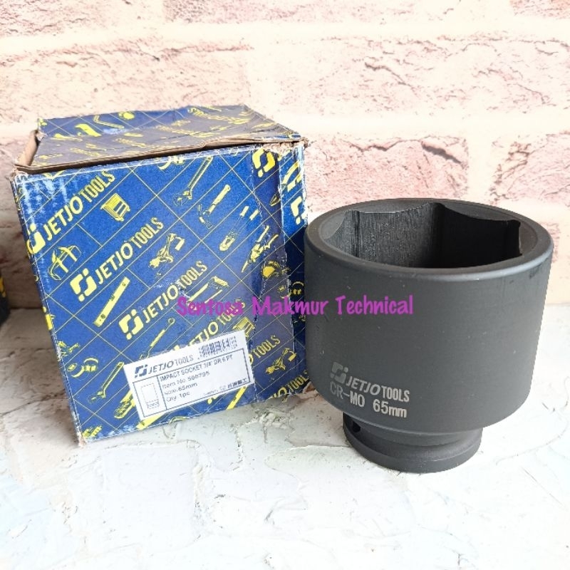 JETJO LAKONI 3/4" 65 MM Mata Kunci Sock Sok Socket Shock Impact Hitam 65mm